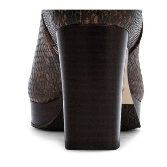 NWOB Donald J. Pliner Brown Snakeskin Ankle Boots - Picture 5 of 7